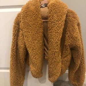Short cropped fuzzy jacket